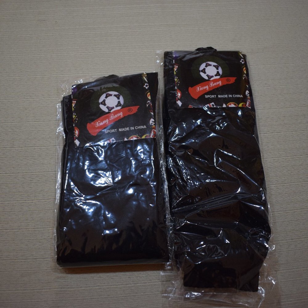 Black Soccer Socks 2 pair
